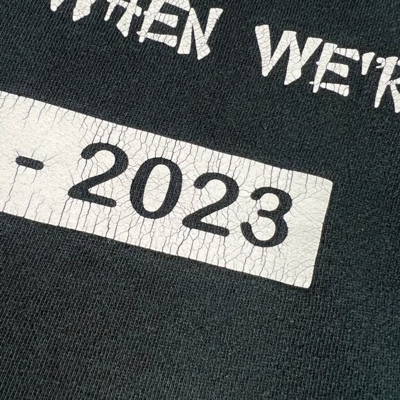 Born & Raised Streetwear Sweatshirt Men Large Black Faded Double Sided Hoodie - Picture 13 of 16